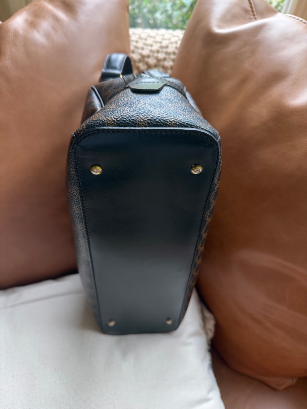 Celine Triomphe Logo Macadam Leather Rare Top Handle Bag - Picture 7 of 10